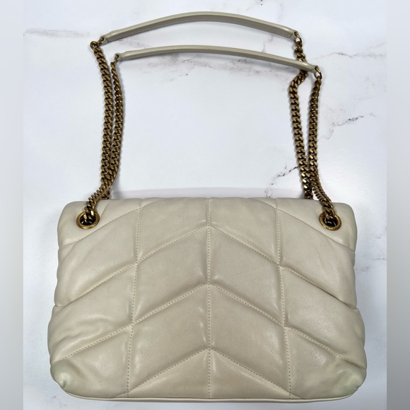 YSL Yves Saint Laurent Puffer Lambskin Leather Shoulder Bag Purse Crossbody - Picture 3 of 10